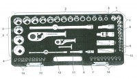 Proxxon 23294 Socket Set for Imperial sizes (65-piece) Spare Parts